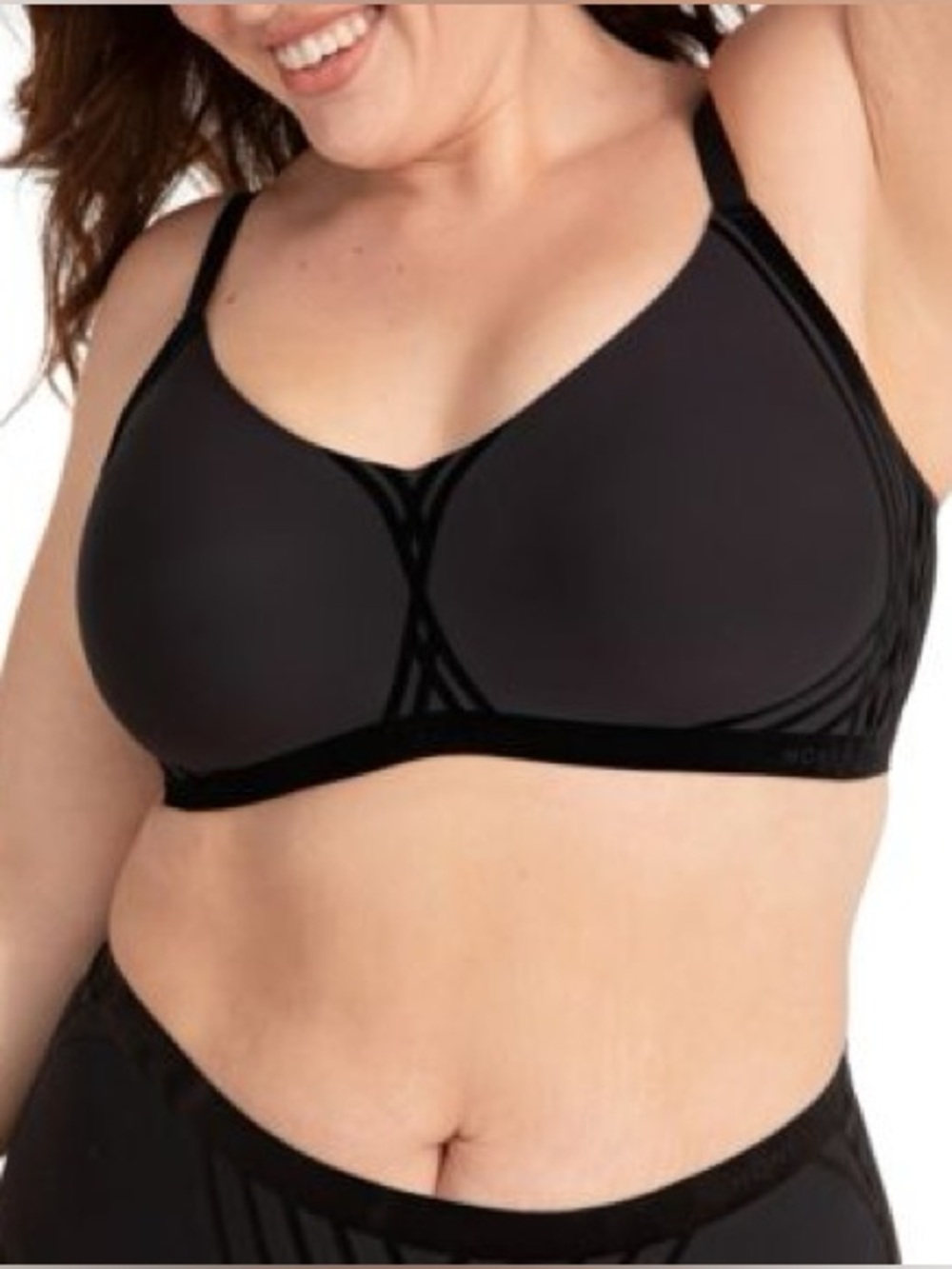 HoneyLove Black Silhouette Wireless Bra 1X (40 C-D)